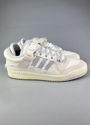 Кожаные кроссовки bad bunny x adidas forum buckle low “last forum” grey