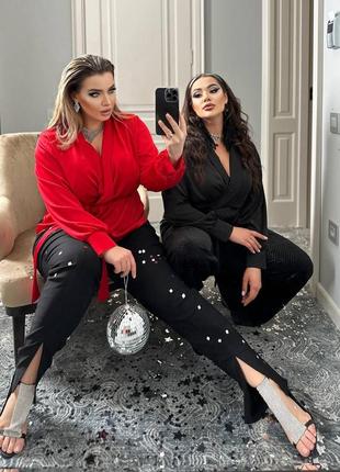 Розкішна шовкова блуза 💥 великі розміри (батал)