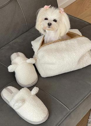 Домашні капці тапочки teddi з вушками 586972 586979