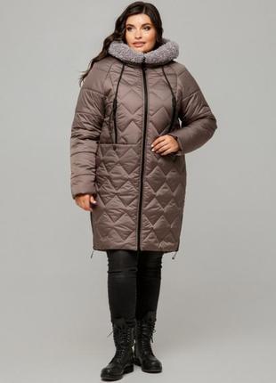 Зимова жіноча куртка "тоскана" батал5 фото