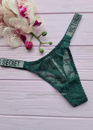 Трусики стринги со стразами victoria’s secret