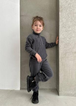 🔝 дитячий флісовий костюм з двостороннього флісу розміри 80-1409 фото