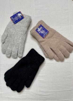 Теплі рукавиці на хутрі2 фото