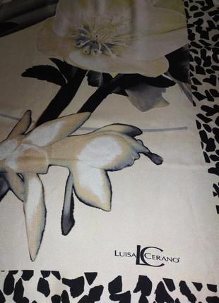 Luisa cerano красивый винтажный шелковый платок3 фото