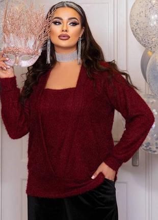 🔝 жіноча кофта светр джемпер светр батал великі розміри