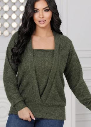 🔝 женская кофта джемпер свитер батал большие размеры3 фото