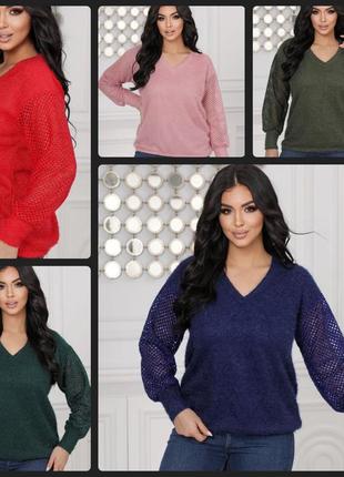 🔝 жіноча кофта джемпер светр батал великі розміри