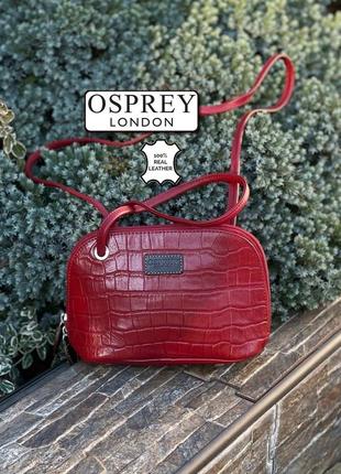 Osprey london оригінальна стильна сумка кросбоді натуральна шкіра бордо
