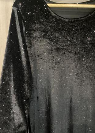 Бархатное платье с блестками4 фото