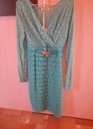 Платье женское бирюзовое. цвет на последнем фото