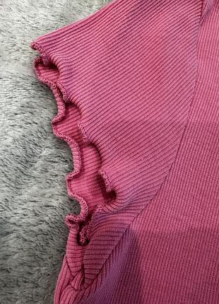 Футболка трикотажная, топ в мелкий рубчик, xs2 фото