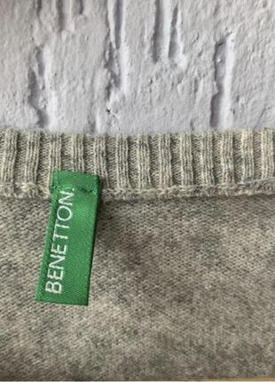 Джемпер у ромби вовняний benetton6 фото