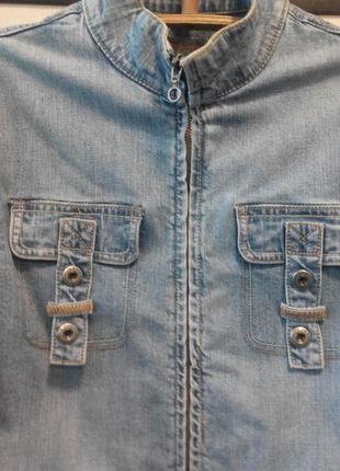 Стильный джинсовый жакет-пиджак.4 фото