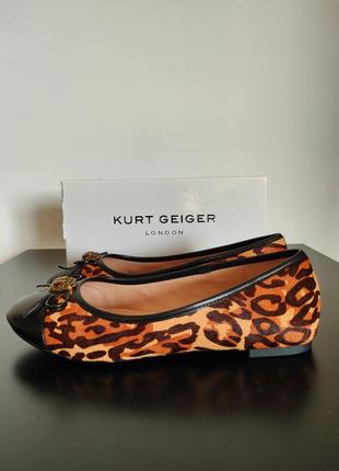 Кожаные белетки лоферы от известного британского бренда kurt geiger.