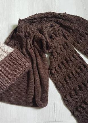 Зимний набор шапка и шарф one size3 фото