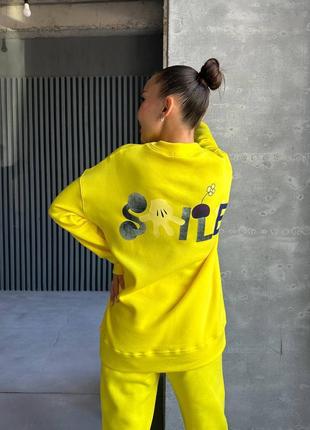 Яскравий стильний теплий утеплений спортивний костюм двійка на флісі з міккі маусом5 фото