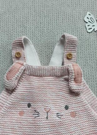 Детский вязаный сарафан 9-12 мес сарафанчик для девочки малышки