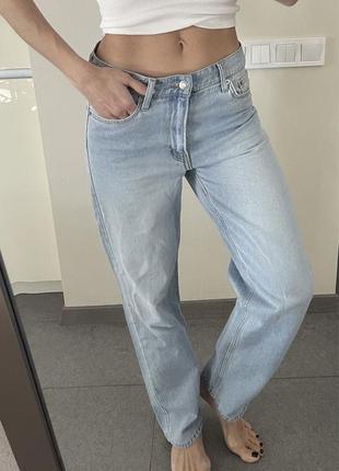 Джинсы hm levis zara голубые прямые