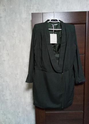 Брендовый новый вискозный удлиненный пиджак-платье р.12-14.1 фото