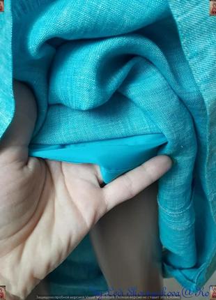 Новая летняя юбка миди на запах со 100 % льна в голубом цвете, размер xl-2хл7 фото