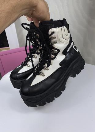 Msgm boot chunky ботинки шкіряні maison дизайнерські owens new rock buffalo кросівки високі italy берци7 фото