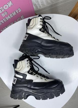 Msgm boot chunky ботинки шкіряні maison дизайнерські owens new rock buffalo кросівки високі italy берци9 фото