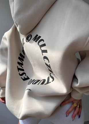 Теплый худи толстовка оверсайз в расцветках рр 42-563 фото