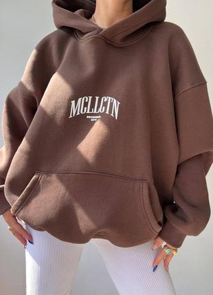 Теплый худи толстовка оверсайз в расцветках рр 42-564 фото