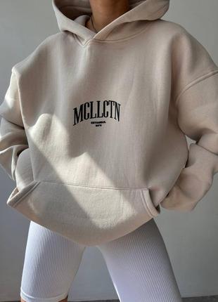 Теплый худи толстовка оверсайз в расцветках рр 42-567 фото