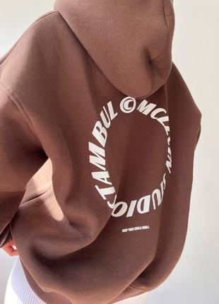 Теплый худи толстовка оверсайз в расцветках рр 42-568 фото