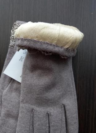 Женские перчатки кашемир2 фото