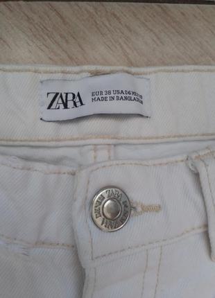 Белоснежные джинсы мом женские от zara3 фото