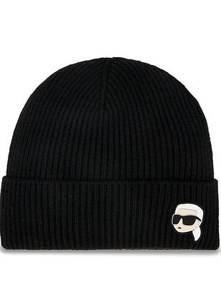 Шапка черная оригинал karl lagerfeld