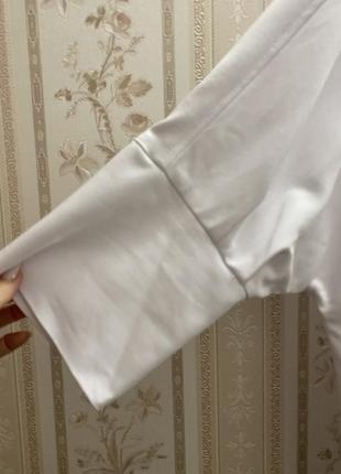Плащ-блузка  из плотного хлопка с нейлоном w8less в белом цвете3 фото