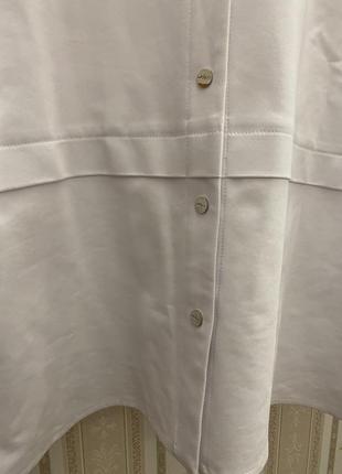Плащ-блузка  из плотного хлопка с нейлоном w8less в белом цвете4 фото