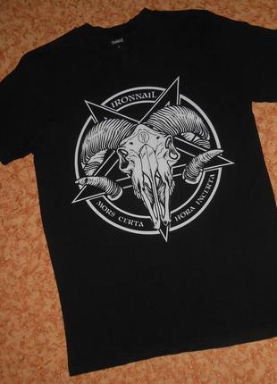 Футболка baphomet demon goat/бафомет/пентаграмма/череп/ironnail