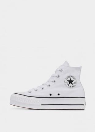 Кеди converse chuck taylor all star platform hi white