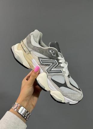 Демисезонні замшеві кросівки new balance 9060 light grey. розміри 36-45