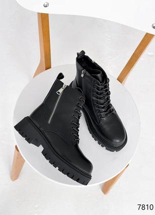 Распродажа натуральные кожаные зимние черные ботинки - берцы 36р.10 фото
