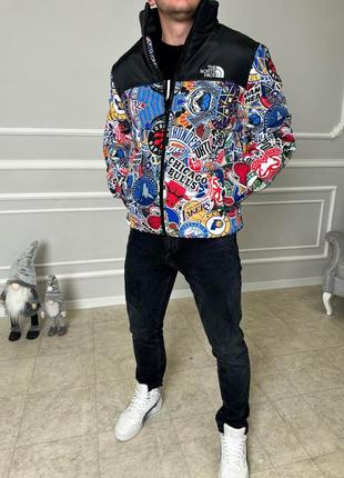 Кофта пуховик синя