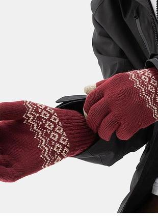 Зимние теплые перчатки xiaomi fo touch screen gloves бежевые для сенсорных экранов мужские женские6 фото