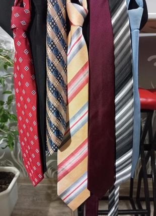 Набор, галстуков, шелк, бренд. (8719)