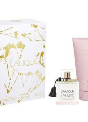 Набір lalique l'amour парфумована вода 100ml + лосьйон для тіла 150ml