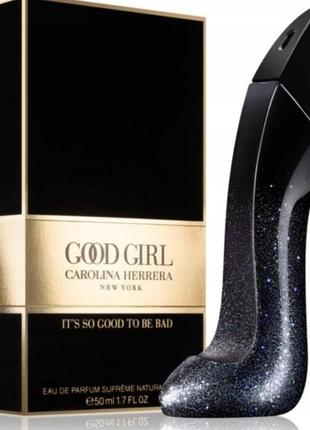 Оригинальный carolina herrera good girl supreme 50 ml ( каролина эррера гуд герл суприм ) edp парфюмированная вода1 фото