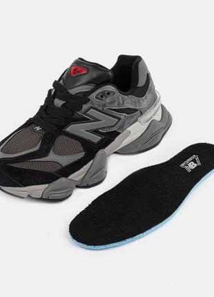 Демисезонные замшевые кроссовки new balance 9060 black grey7 фото