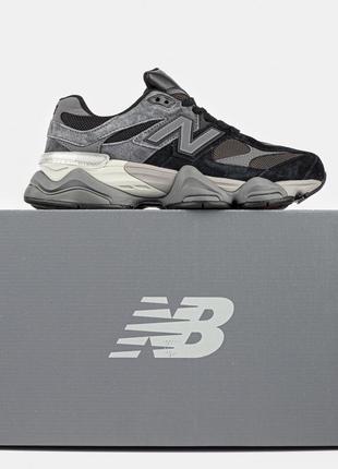 Демисезонні замшеві кросівки new balance 9060 black grey