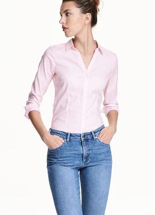 Нова смугаста рожева сорочка h&m розмір 42-44