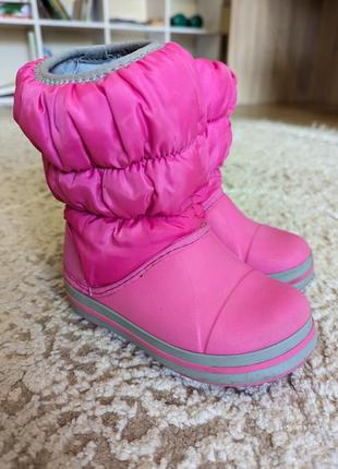 Демісезонні  дитячі чобітки, дутики crocs winter puff boot kids