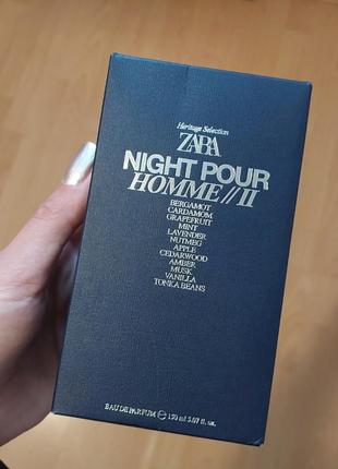 Мужской парфюм zara night pour homme ii 2 150ml