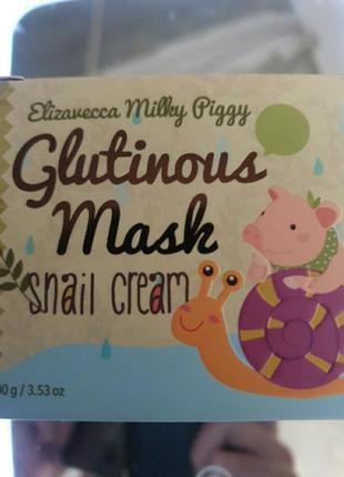 Milky piggy glutinous mask 80% snail creamінтенсивно зволожуюча та поживна маска з екстрактом равлика